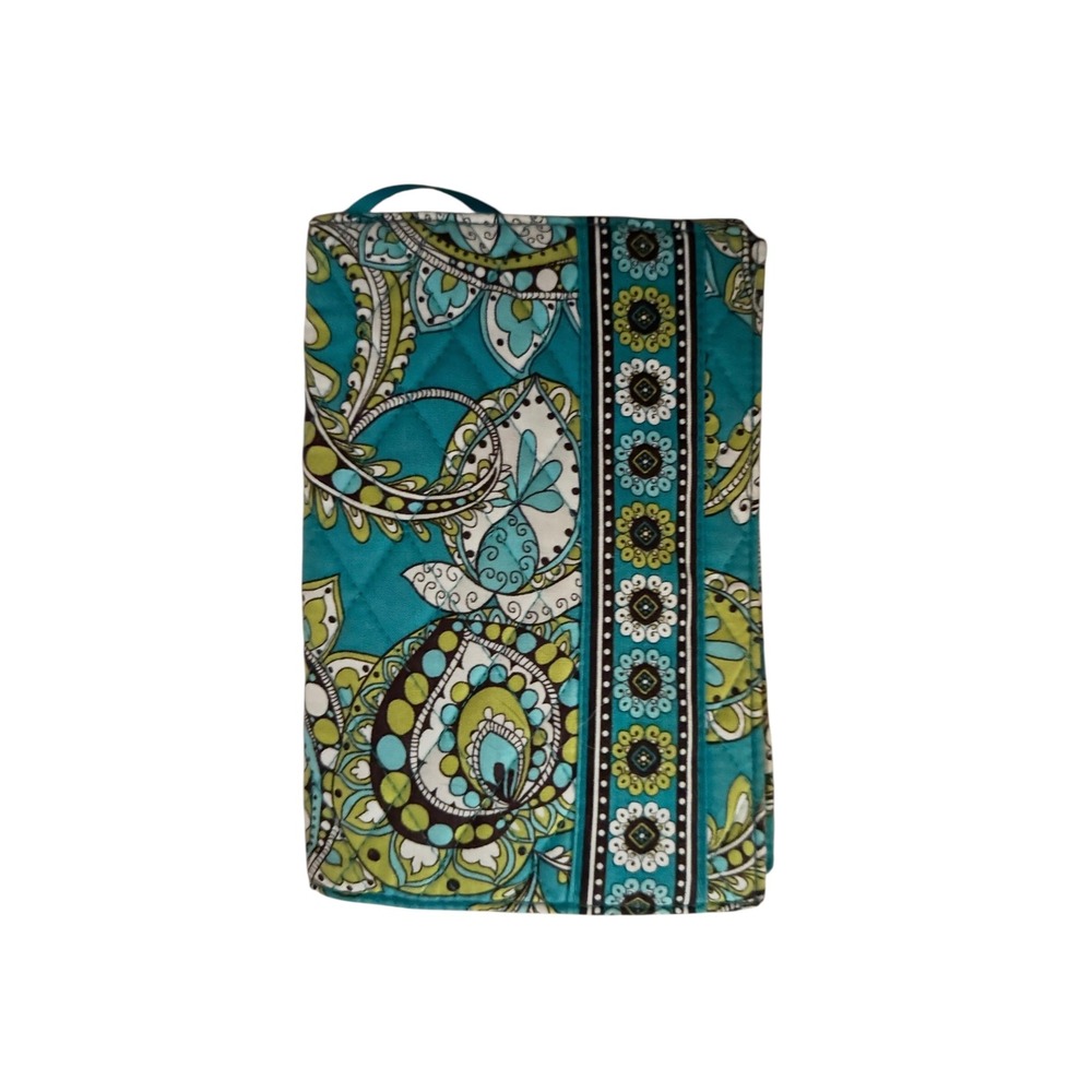 Vera Bradley Quilted Notebook Cover Agenda Planner Teal Green Paisley